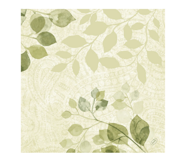 Bio Dunisoft® Serviette 40 x 40 cm Paisley leaves, 360 Stk. (6 x 60 Stk.)