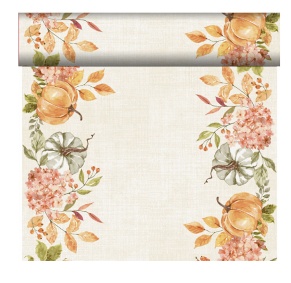 Bio Dunicel® Tête-à-Tête-Tischläufer 0,4 x 24 m Spicy Pumpkin, 4 Stk.