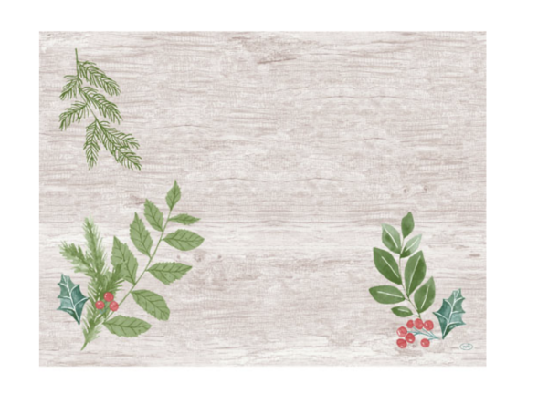 Dunicel®-Tischset 30 x 40 cm Winter Greenery, 500 Stk. (5 x 100 Stk.)