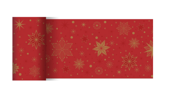 Bio Dunicel®-Tischläufer 0,15 x 20 Stargazing Red, 6 Stk.