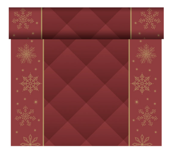 Dunicel® Tête-à-Tête-Tischläufer 0,4 x 24 m Rhombus Bordeaux, 4 Stk.