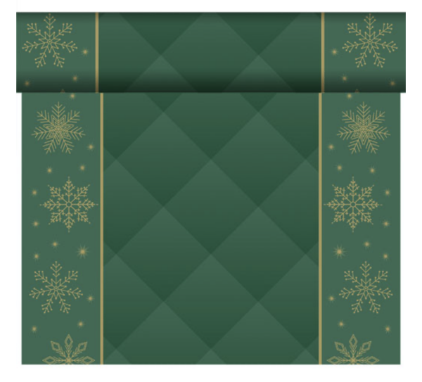Dunicel® Tête-à-Tête-Tischläufer 0,4 x 24 m Rhombus Green, 4 Stk.