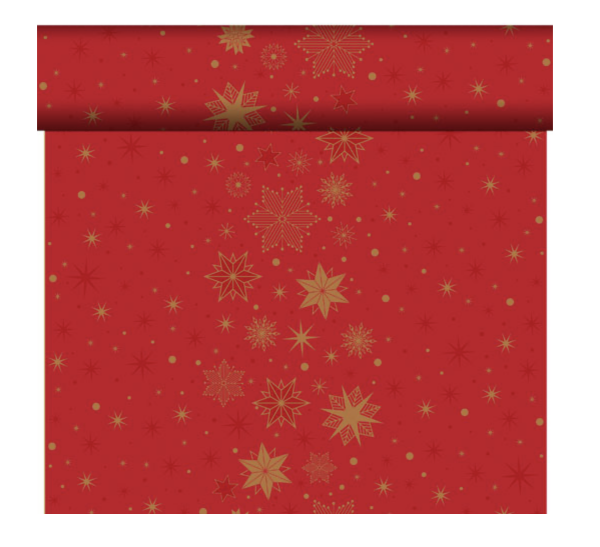 Bio Dunicel® Tête-à-Tête-Tischläufer 0,4 x 24 m Stargazing Red, 4 Stk.