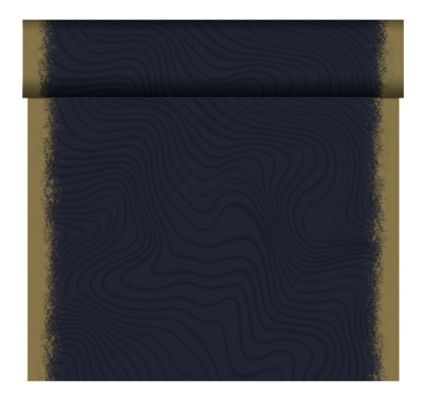 Bio Dunicel® Tête-à-Tête-Tischläufer 0,4 x 24 m Sparkly Black, 4 Stk.