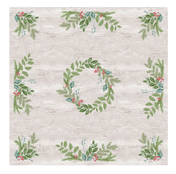 Dunisilk®-Mitteldecke 84 x 84 cm Winter Greenery, 100 Stk. (5 x 20 Stk.)