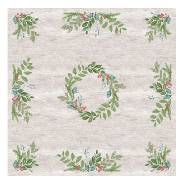 Dunicel® Mitteldecken 84 x 84 cm Winter Greenery, 100 Stk. (5 x 20 Stk.)