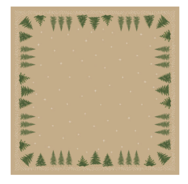 Bio Dunicel® Mitteldecke 84 x 84 cm Humble trees, 100 Stk. (5 x 20 Stk.)