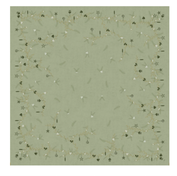 Bio Dunicel® Mitteldecken 84 x 84 cm Noel Pistachio, 100 Stk. (5 x 20 Stk.)