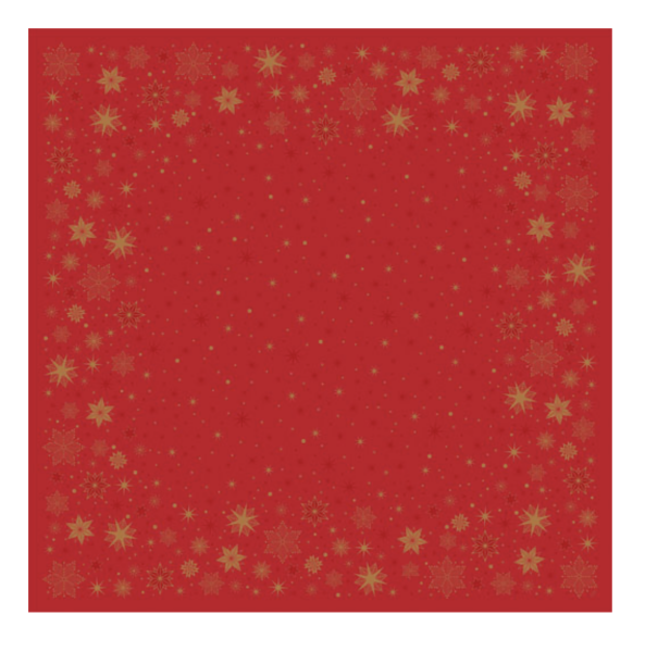 Bio Dunicel® Mitteldecken 84 x 84 cm Stargazing Red, 100 Stk. (1 x 100 Stk.)