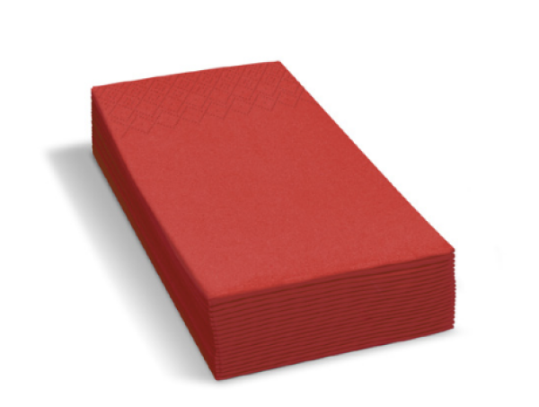 Serviette (PAP FSC Mix) 1/8 Kopffalz 2-lagig rot 33 x 33 cm