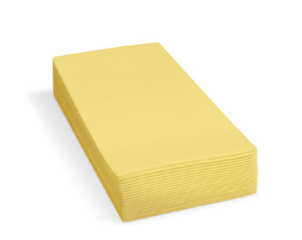 Serviette (PAP FSC Mix) 1/8 Kopffalz 2-lagig gelb 33 x 33 cm