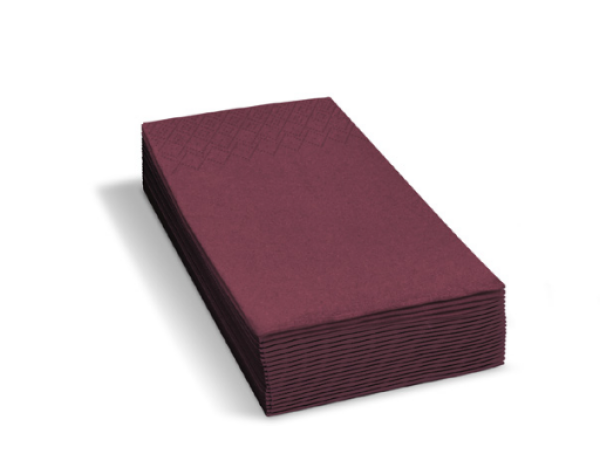 Serviette (PAP FSC Mix) 1/8 Kopffalz 2-lagig bordeaux 33 x 33 cm