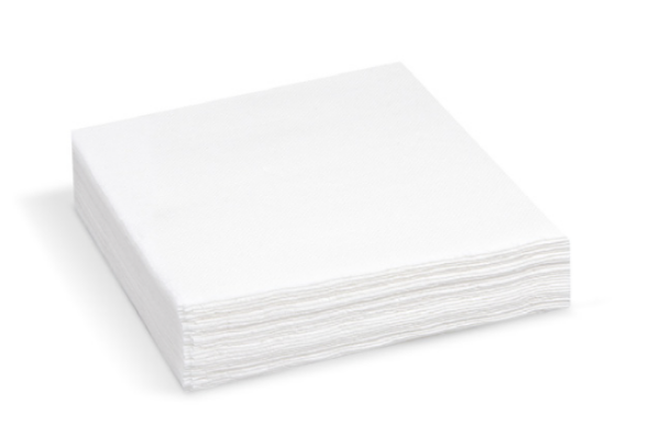 Serviette (PAP FSC Mix) 1-lagig weiß 33 x 33 cm