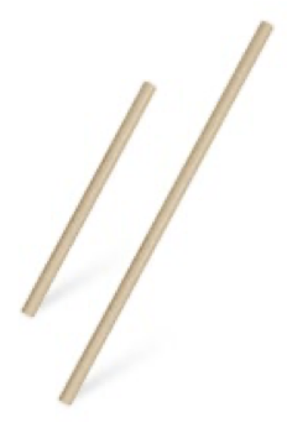 Papiertrinkhalm kraft `JUMBO` &Oslash;8mm x 15cm [100 St.]