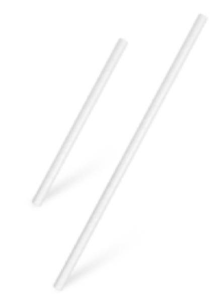 Papiertrinkhalm wei&szlig; `JUMBO` &Oslash;8mm x 20cm [100 St.]