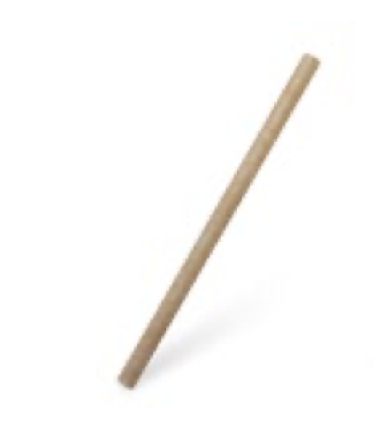 Trinkhalm (Bio-Komposit) natur braun `JUMBO` &Oslash;8mm x 14cm [100 St.]