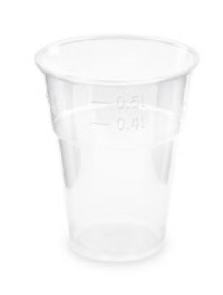 Trinkbecher (PLA) klar &Oslash;102mm 0,5L [50 St.]