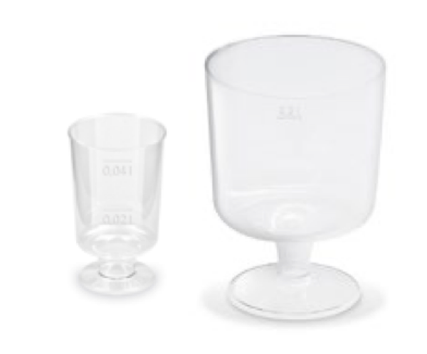 Trinkglas (PS) mit Fu&szlig; &Oslash;72mm 0,2L [10 St.]