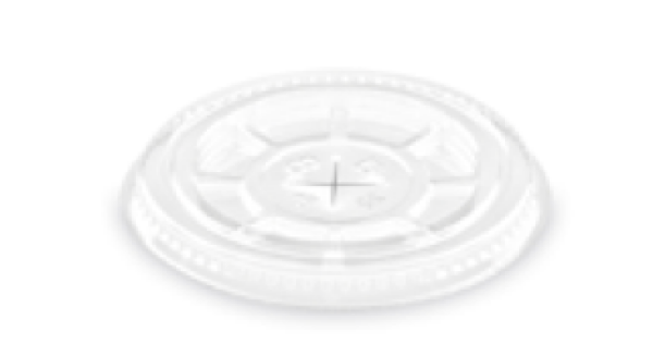 Deckel (rPET) mit Kreuzschlitz f&uuml;r Becher &Oslash;78mm [50 St.]