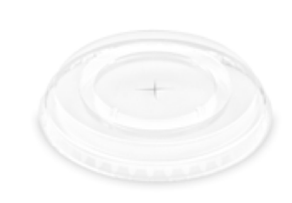 Deckel (rPET) mit Kreuzschlitz f&uuml;r Becher &Oslash;95mm [50 St.]