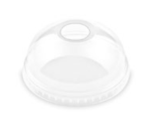 Domdeckel (rPET) mit &Ouml;ffnung f&uuml;r Becher &Oslash;95mm [50 St.]