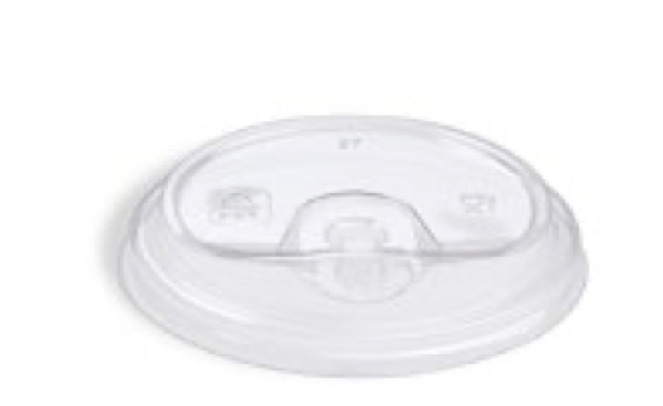 Deckel mit Trink&ouml;ffnung (rPET) klar f&uuml;r Becher &Oslash;90mm [100 St.]