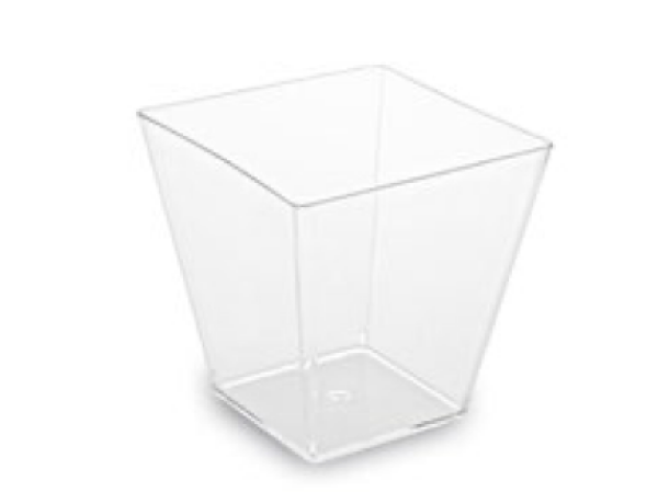 Fingerfood-Becher (PS) eckig glasklar 50 x 50 x 45 mm 60ml [50 St.]