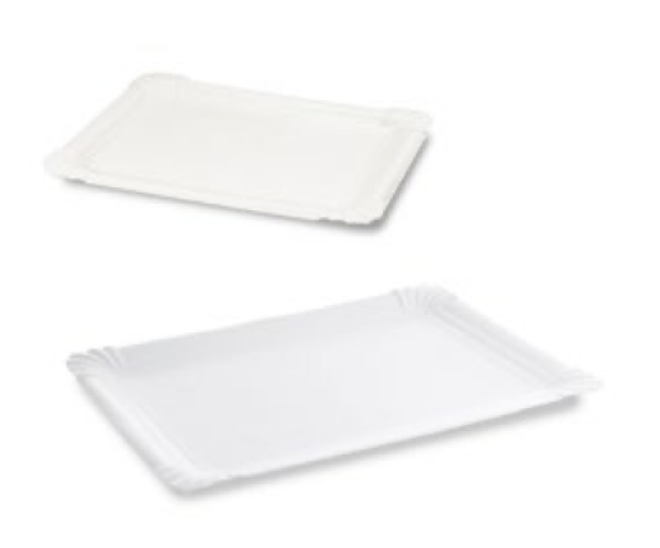 Pappteller (PAP-Recy) wei&szlig; 19 x 33,5 cm [125 St.]
