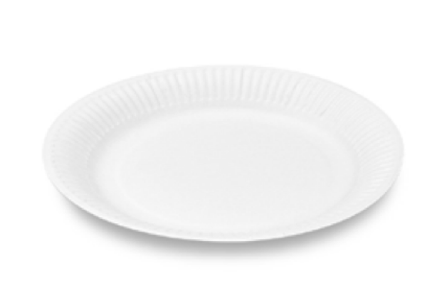 Pappteller (FSC Recycled) wei&szlig; &Oslash;23cm [100 St.]
