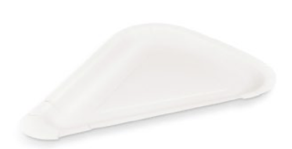 Pizzateller (PAP FSC Mix) dreieckig wei&szlig; 26,5 x 20 cm [250 St.]