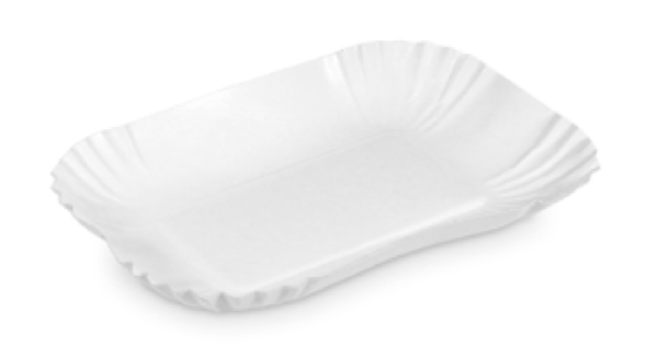 Pappschale (FSC Mix) fettdicht eckig wei&szlig; 17,5 x 13 x 3 cm [250 St.]