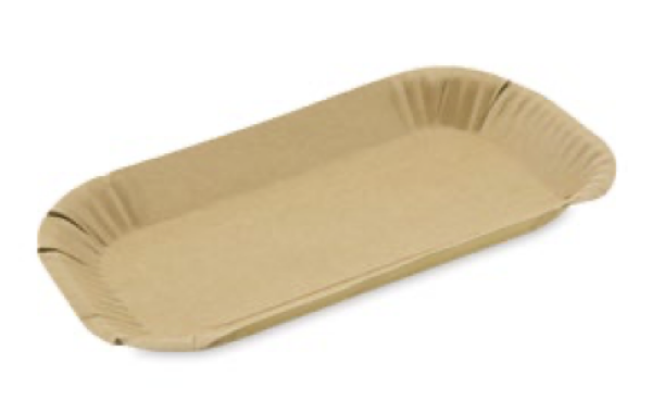 Pappschale (FSC Mix) fettdicht eckig kraft 23 x 15 x 2 cm [100 St.]