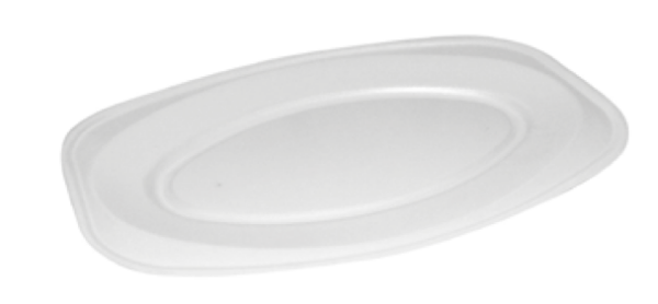 Party-Platte (XPS) oval wei&szlig; 45 x 30,5 cm [10 St.]