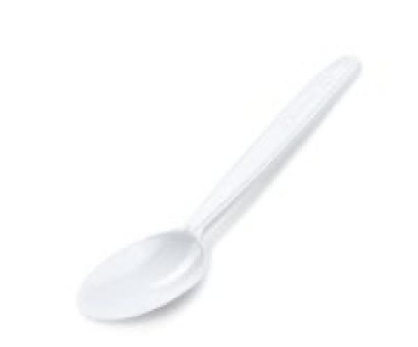 Kaffeel&ouml;ffel (PP) wiederverwendbar wei&szlig; 13cm [50 St.]