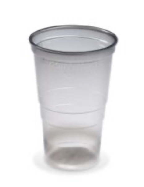 Mehrwegbecher (PP) Reware Cheers rauch‑grau transparent &Oslash;95mm 0,5L [25 St.]