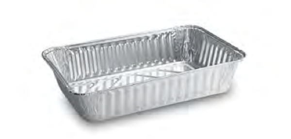 Schale (ALU) eckig 200 x 137 x 50 mm 800ml f&uuml;r Pasta [100 St.]