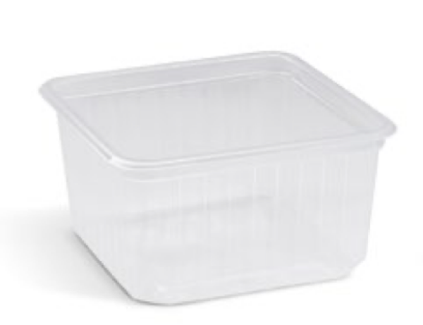 Rechteckschale (PP) Quadroboxx klar 115 x 115 mm 500ml [50 St.]