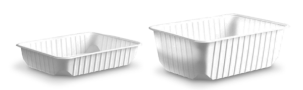 Rechteckschale (PP) wei&szlig; 186 x 133 mm 750ml [50 St.]