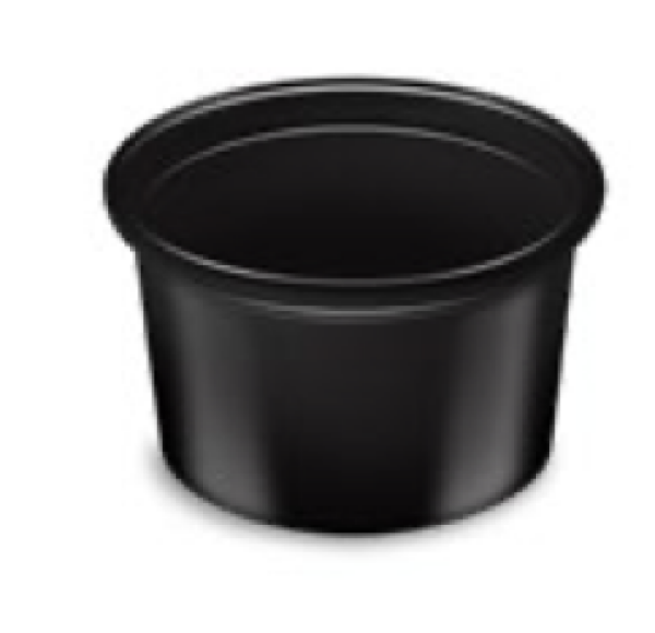 Dressingbecher (PP) Microboxx schwarz &Oslash;46mm 30ml [50 St.]