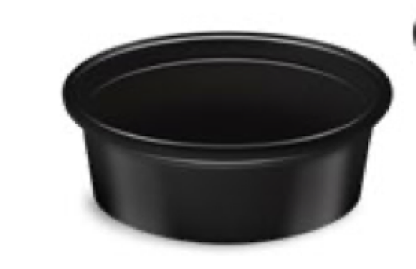 Dressingbecher (PP) Dressingboxx schwarz &Oslash;70mm 50ml [50 St.]
