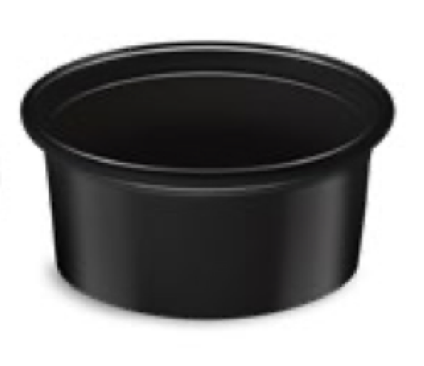 Dressingbecher (PP) Dressingboxx schwarz &Oslash;70mm 80ml [50 St.]