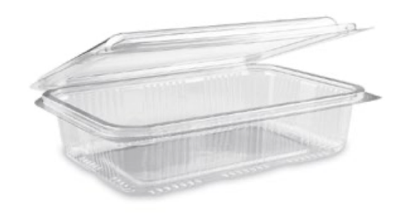 Rechteckschale (rPET) mit Deckel klar 800ml [50 St.]