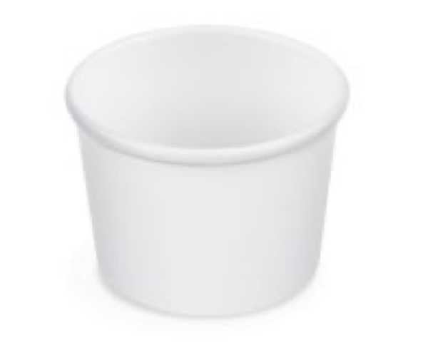 Papierbecher / Eisbecher (FSC Mix/PE) wei&szlig; &Oslash;75mm 125ml [50 St.]