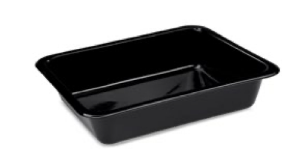 Men&uuml;-Schale (PP) Foodyboxx extra-stabil ungeteilt schwarz 227 x 178 x 49 mm [50 St.]
