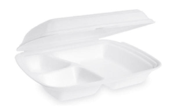 Thermo Men&uuml;-Box (XPS) 3-geteilt wei&szlig; 241 x 207 x 69 mm 570ml [125 St.]
