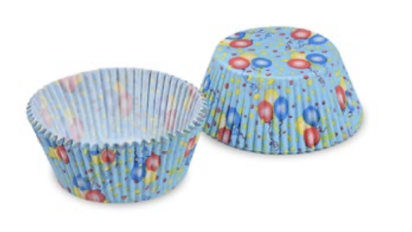 Geb&auml;ckkapsel (PAP) Luftballons &Oslash;50 x 30 mm [40 St.]