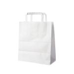 Papiertragetasche wei&szlig; 22+10 x 28 cm [50 St.]