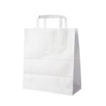Papiertragetasche wei&szlig; 26+14 x 32 cm [50 St.]