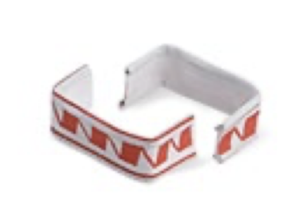 Verschlu&szlig;-Clip U-Form (PAP/FE) rot/wei&szlig; 33 x 8 mm [1000 St.]