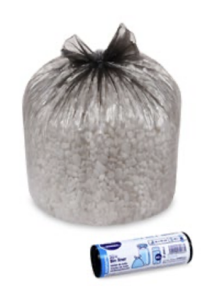 M&uuml;lleimerbeutel (HDPE) ECONOMY schwarz 63 x 74 cm 60L `L` [50 St.]